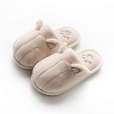 China Fashion Trend Plush Cotton Winter Cartoon Non Slip Cute Soft Animal Winter Cute Fluffy Soft Home Slippers for sale