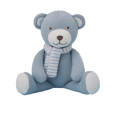 China Hot Sale Gift Decoration Infant Knitted Boys Girls Stuffed Plush Toys Super Cute Customize Good Quality Baby Learning Toys Teddy Bear for sale