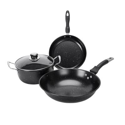 China Pan Kitchen Paella Milk Deep Griddle Cookware Wholesale Nonstick Medical Stone Wok Viable Stainless Frying Liner Set for sale