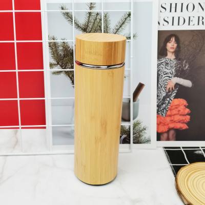 China Bamboo Stainless Steel Viable Thermos Flask Mugs Thermos Mug Gift Set Bottle Coffee Suction Insulated Water Mug for sale