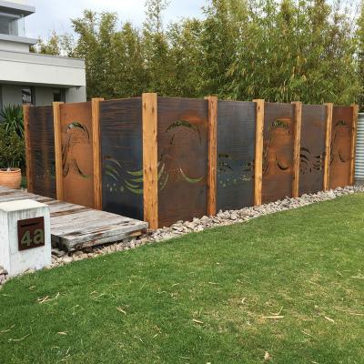 China Art Decor Steel Window Fence Corten Steel Privacy Screen for sale