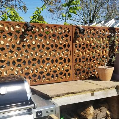 China Art Decor laser cut metal outdoor privacy screen room divider metal screen panels corten steel screen for sale