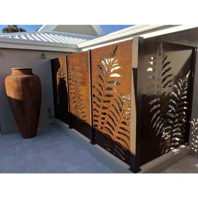 China ECO FRIENDLY Cheap Aluminum Fence Laser Cut Corten Steel Fence Panels Garden Fence Wall for sale