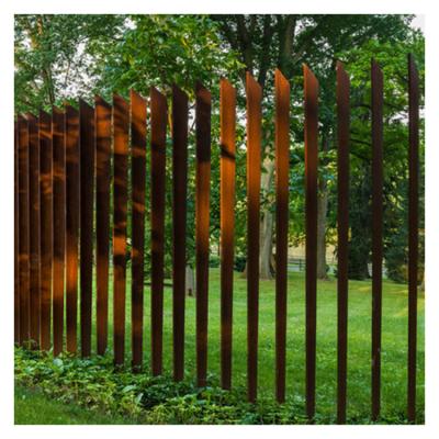 China ECO FRIENDLY Custom Villa Garden Decorative Laser Cut Aluminum Fence Panels Corten Steel Pool Fencing Metal Screen Garden Fence for sale