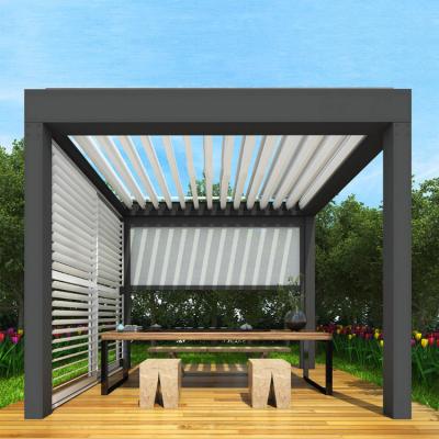 China Easily Assembled Outdoor Aluminum Bath 3*4 Whirlpool Louvre Roof Gazebo Pergola for sale