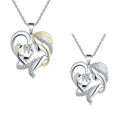 China FASHIONABLE Micro Pendant Necklace Mother'S Day Female Heart Shaped Clavicle Chain for sale