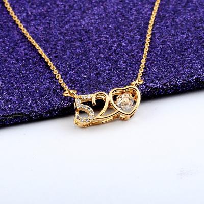 China Wholesale 2022 Fashion Jewelry Women Valentine's Day Creative Neck Gift Luxury Plated 18K Gold Plated Necklace Necklace Pendant for sale