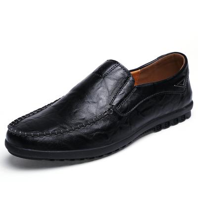 China Loafers Casual Shoes Lightweight Soft Leather Loafers for Men Leather Trim Men's Casual Dress Shoes Men's Leather Shoes for sale