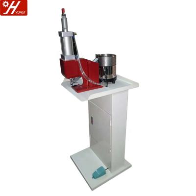 China Automatic Vibration Feeding Plate YH-37 Leather Belt Buckling Locking Machine With Bulk Nails Leather Belt Looping Buckle Staple Nailing Machine for sale