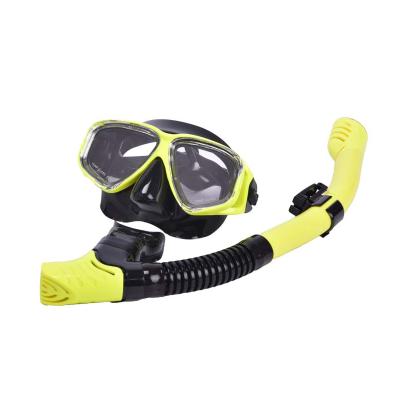 China Tempered Glass+Silicone Freediving Mask For Adult Diving Mask Snorkel Diving for sale