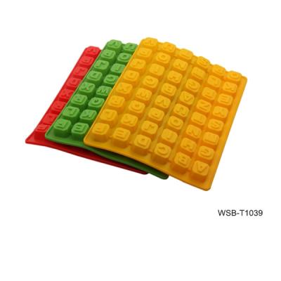 China OEM Viable Factory 48 in 1 Alphabet Silicone Ice Mold Ice Cube Tray for sale