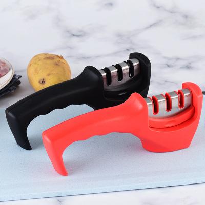 China Viable Kitchen Accessories Knife Sharpener 3 Slot Knife Sharpening Tool For Repair Polish Knife Blade for sale