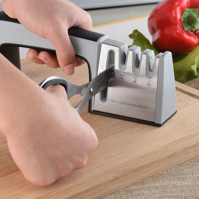 China Viable Premium Knife Sharpener 4 in 1 Kitchen Blade Scissors Sharpening Tool Knife Accessories for sale