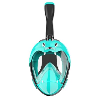 China Sea Lion Appearance & Lion Water Sports Fullface Sea Snorkel Mask Easy To Use Children Swimming Scuba Diving Snorkel Mask Set for sale