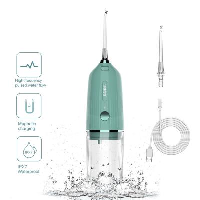 China Water Flosser Portable Dental Oral Irrigator Mini Rechargeable Waterproof Car Teeth Cleaner for Home and Travel for sale