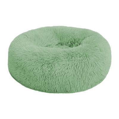 China Amazon FBA Viable Warm Multiple Sizes Colors Self Calming Donut Fluffy Comfortable Calming Pet Heating Bed For Cats Dogs for sale