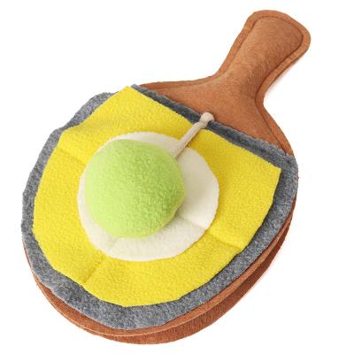 China New Arrival Stuffed Dog Toy Food Finding Interactive Ping Pong Ball Viable Plush Toy for sale