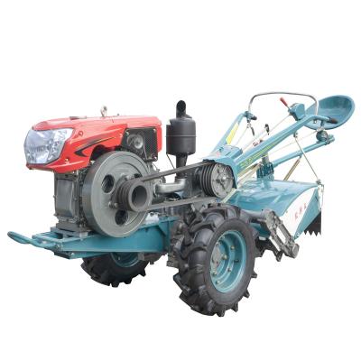 China High Quality Farms Power Diesel Tiller With Plow 20hp 22hp Walking Tractor Price for sale