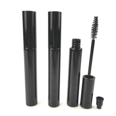 China Cosmetics 10ml All Black Empty Mascara Tube Wand Eyelash Cream Container Bottle With Rubber Inserts And Funnels For DIY Cosmetics for sale