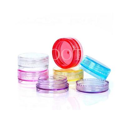 China 5g 5ml Cosmetic Empty Cosmetic Dispensing Round Plastic Cosmetic Cream Jars Jars Containers 5grams Jars For Cosmetic Cream Packaging for sale