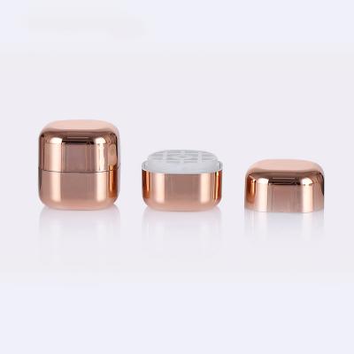 China Perfume Packing Plastic Rose Gold Square Shape Lip Balm 7ml Empty Ball Container Lip Balm Tube Lipstick Tube Square Box Containers Retro for sale