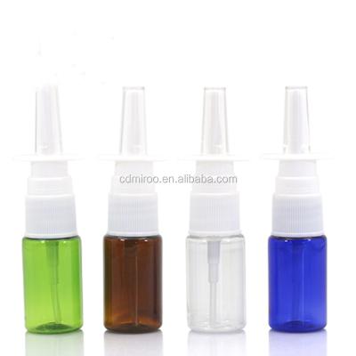 China Plastic Medicine PET Mini Color Pocket Nasal Spray Pump Bottle For Personal Care for sale