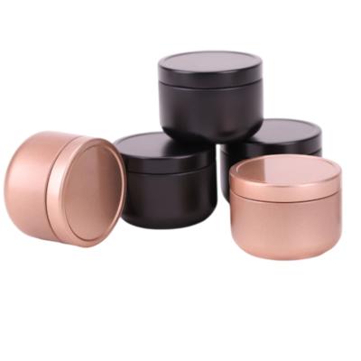 China 50ml Empty Round Colorful Aluminum Food Tea Can With Lids Food Grade Packaging Container Candle Metal Foil Jars Custom Printing for sale