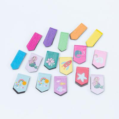 China 2022 decoration china factory candy color small marker magnet+paper rubber bookmark for sale