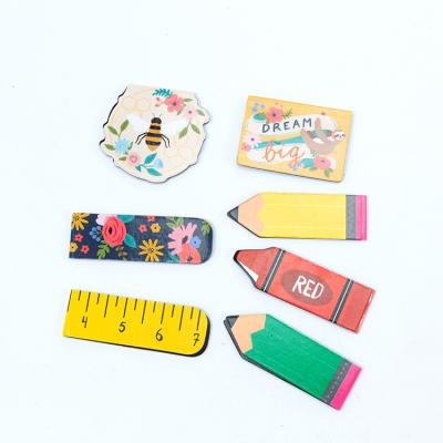 China unique decoration factory supply design paper rubber magnet+paper small bookmark for sale