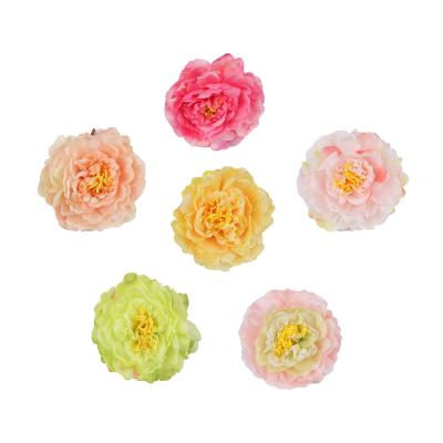 China Silk Simulation Wedding Cloth Decoration Artificial Flower Home Rose Big Peony Head for sale