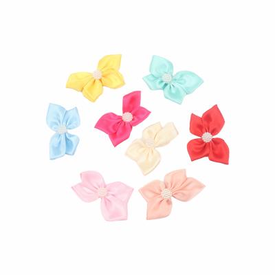 China Chinese Style Factory Polyester Headdress Bow Satin Pre-Tied Ribbon Gift Wrapping Custom Made Children's Bow for sale