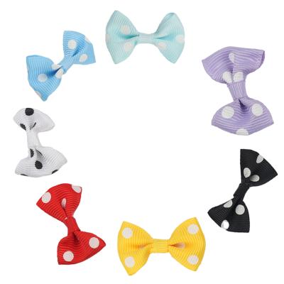 China Japan gift material and mini style wholesale price Korean high quality satin knitted bowknot clothing accessories for sale