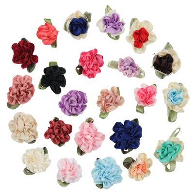 China Japan And Korean Style Cloth Rose Flower Head Artificial Fabric Flower Head Easter Hat DIY Wedding Decoration Flower for sale