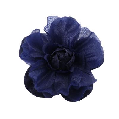 China Chinese Style Hair Accessories Knitted Soft Nylon Chiffon Fabric Stretch Hairband Baby Flower Headband Kids Headband Flower for sale