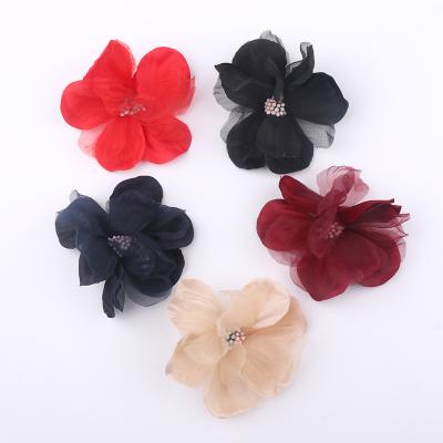 China Chinese style corsage diy women's shoes and hats headdress flower accessories clothing decoration yarn flower for sale