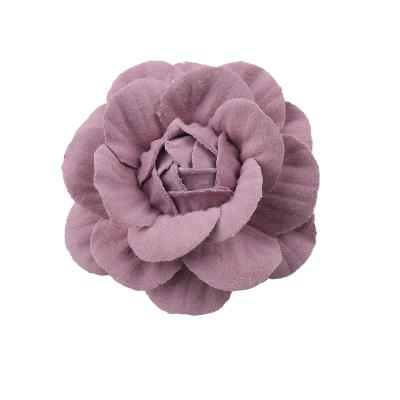 China Chinese Style DIY Camellia Decoration 3D Fabric Polyester Flower Brooch Handmade Accessories for sale