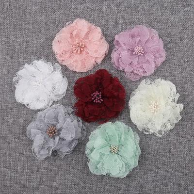 China 2021 Chinese Style Handmade Clothing, Shoes, Headwear Accessories, Fabric Lace Flower for sale