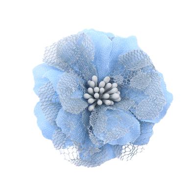 China Chinese style new fabric artificial lace flower for hair accessories headband wedding party craft decoration home bouquet for sale