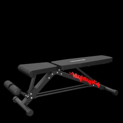 China Strength Training Incline and Drop Flat Exercise Adjustable Folding Workout Bench Weight Bench Set for sale