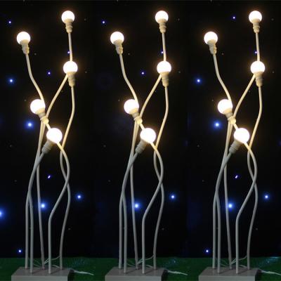 China 1.2-1.5m Ball Bulb Decor Wedding Road Guide Light Adjustable Luxury Bendable Multi Head Light Adjustable Lamp Wedding Road Guide Milk White for sale