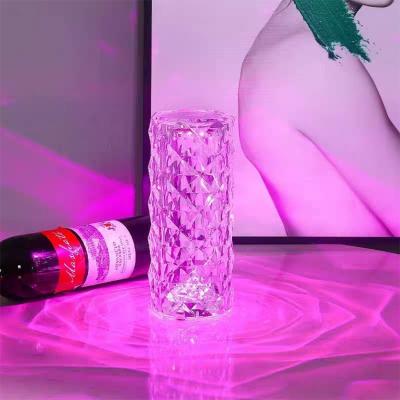 China Multi Colors LED Table Lamp Bar Decoration Create Atmosphere Table Lamp Luxury Rechargeable Crystal Table Lamps For Bedroom Party Light for sale