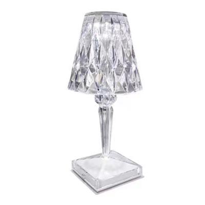 China Modern Hotel Crystal Table Lamp Luxury Modern Decorative Led Touch Control Crystal Table Light Transparent for sale