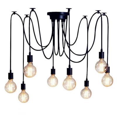 China Modern Factory Direct DIY Spider Ceiling Spider Pendant Lighting Industrial Multi Drop-Light Spider Chandelier Lighting for sale