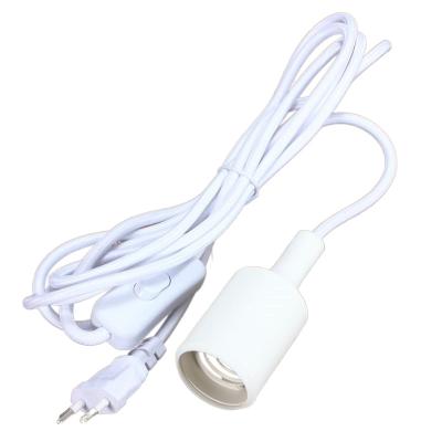 China Screw Plug Cord Color Woven Silicone Droplight Plug Cord Amazon Exclusive For Silica Gel Lamp Holder Plug Cord for sale