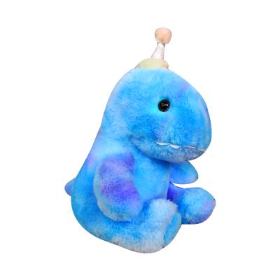 China Light Blue Stuffed Toy Best New Arrival Dinosaur Flashing Gift For Christmas for sale