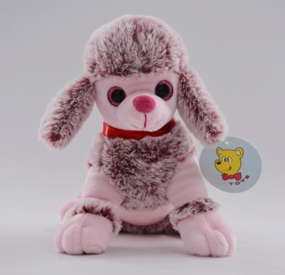 China Plush Make Big Eyes Animated Pink Sausage Dog Stuffed Animals for sale