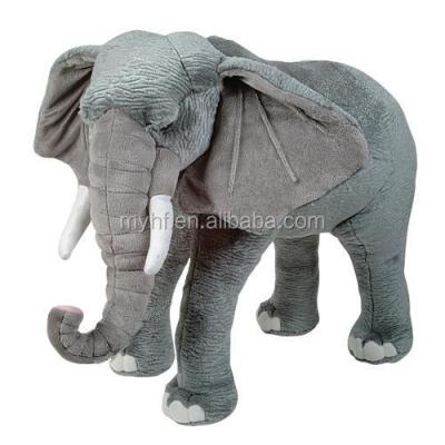 China Plush 20inch Wild Animals Four Feet Stand Up Jumbo Size Stuffed Elephant for sale