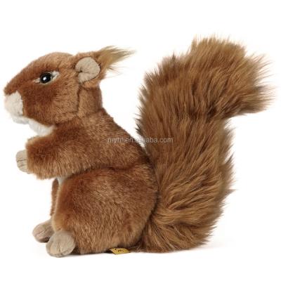 China Realistic Plush Stuffed Animal Brown Squirrel Toys for sale