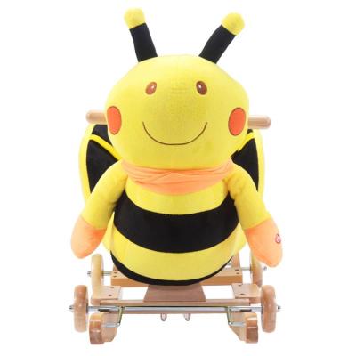 China Playful Baby Plush Baby Rocking Chair On Wheels Baby Rocker for sale