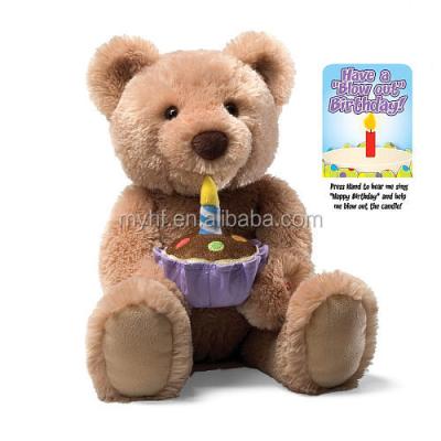 China Kid's Play 10.5 Inch Plush Happy Birthday Singing Bear Bear For Gifts for sale